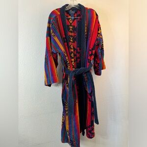 Cambridge Classics South Western Aztec Tribal Pattern Heavy Thick Robe One Size